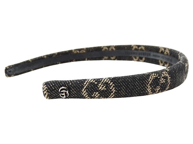 Fascia per capelli donna Gucci in denim GG - vista 4