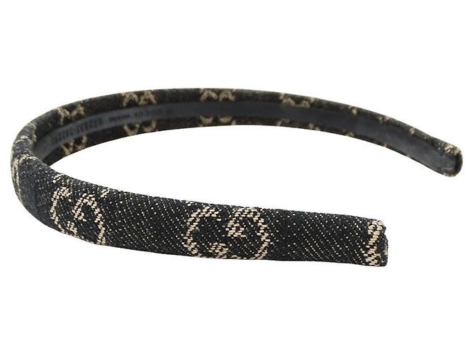 Fascia per capelli donna Gucci in denim GG - vista 5