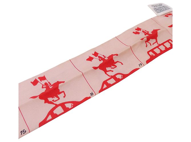 Hermès Lenço de seda rosa Hermes - vista 5