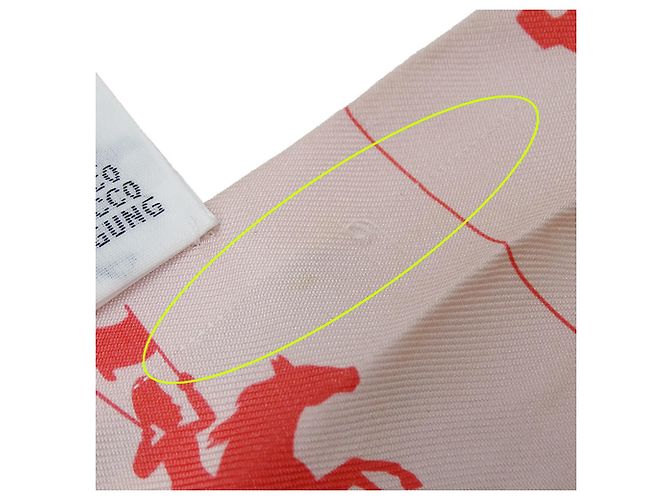Hermès Lenço de seda rosa Hermes - vista 7