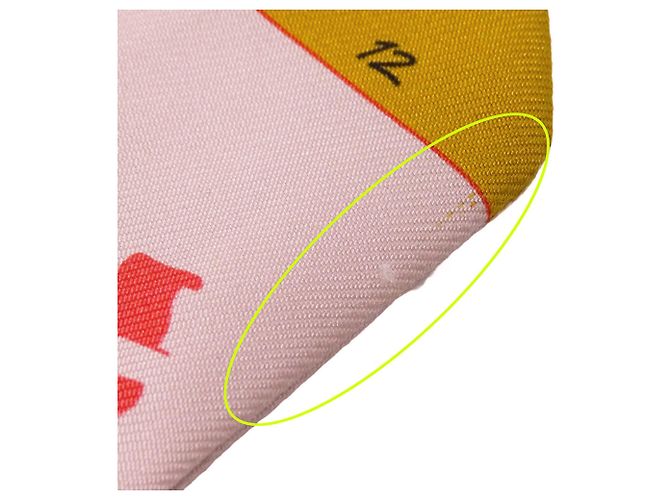 Hermès Lenço de seda rosa Hermes - vista 8