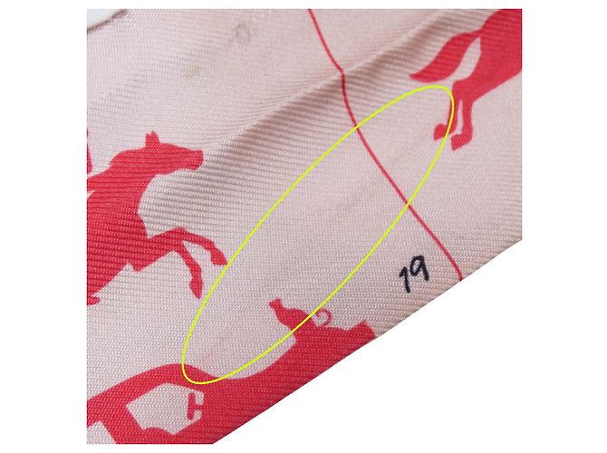 Hermès Lenço de seda rosa Hermes - vista 9