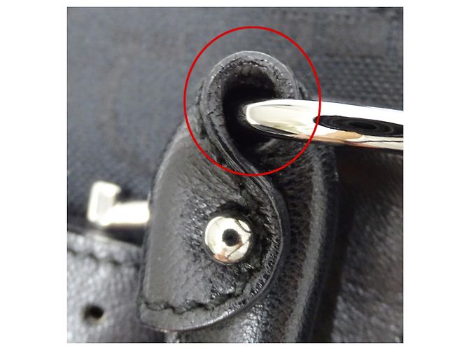 Gancini Borsa Tote Salvatore Ferragamo in tela nera - vista 16