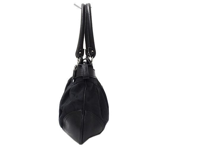 Gancini Borsa Tote Salvatore Ferragamo in tela nera - vista 4