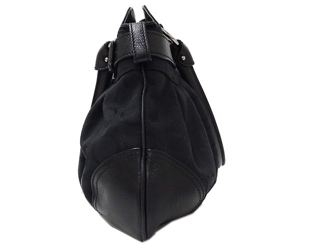 Gancini Borsa Tote Salvatore Ferragamo in tela nera - vista 5