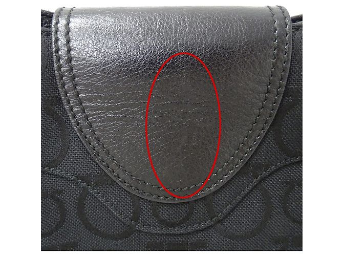 Gancini Borsa Tote Salvatore Ferragamo in tela nera - vista 9