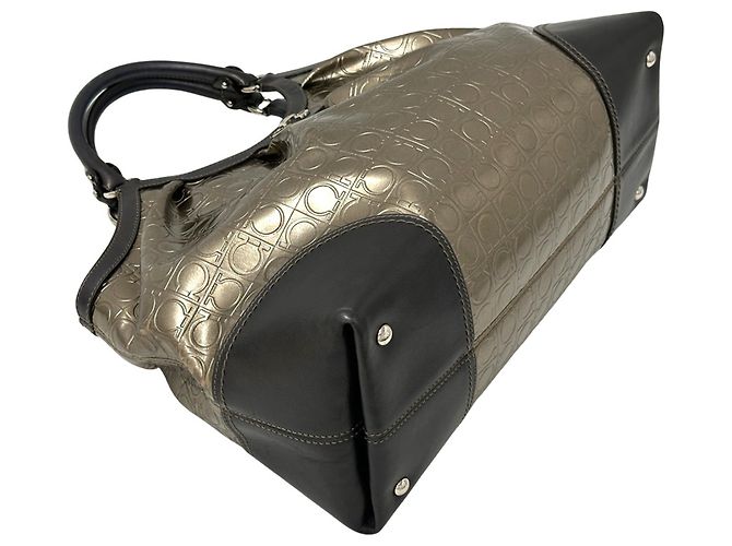 Borsa Tote Salvatore Ferragamo Double Gancini - vista 4