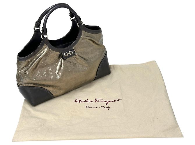 Borsa Tote Salvatore Ferragamo Double Gancini - vista 8