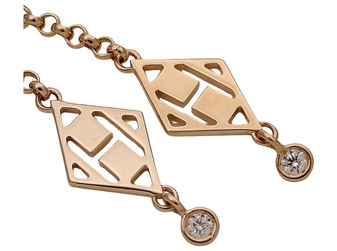 Hermès Boucles d'oreilles puces Hermes Pink Gold - vue 6