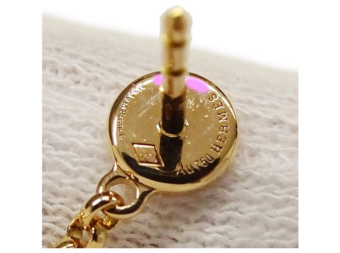 Hermès Boucles d'oreilles puces Hermes Pink Gold - vue 8