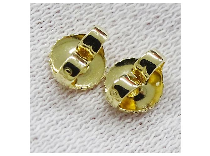 Boucles d'oreilles puces Harry Winston en or jaune 18K - vue 10