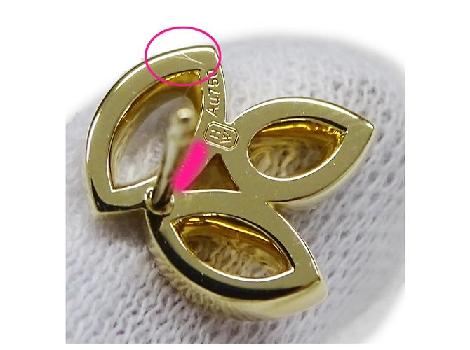 Boucles d'oreilles puces Harry Winston en or jaune 18K - vue 11