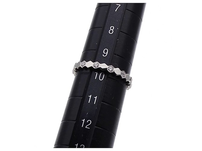 Anel Aliança Chaumet em Ouro Branco 18K - vista 10