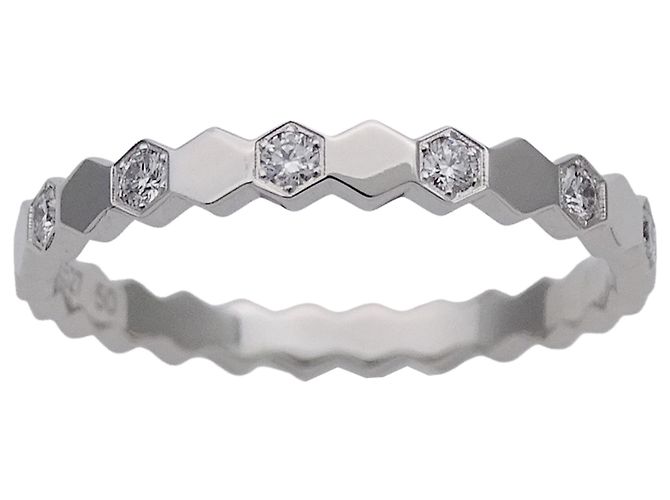 Anel Aliança Chaumet em Ouro Branco 18K - vista 2