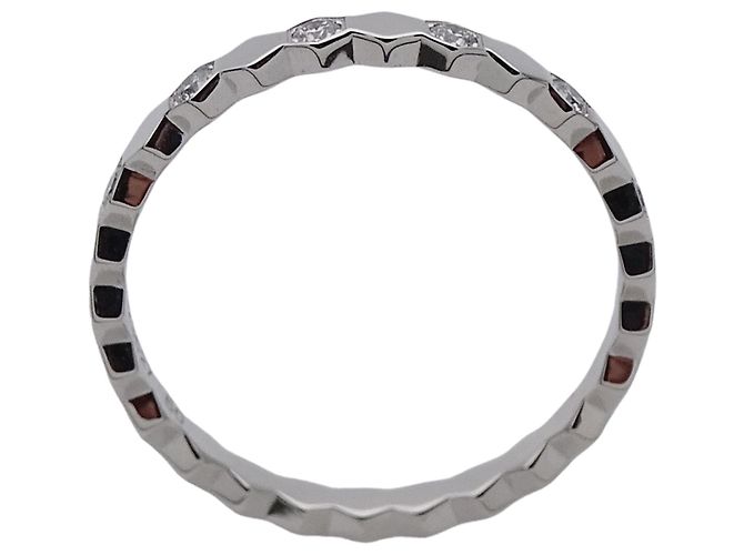 Anel Aliança Chaumet em Ouro Branco 18K - vista 3