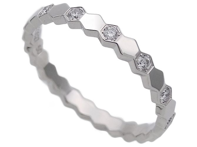 Anel Aliança Chaumet em Ouro Branco 18K - vista 4