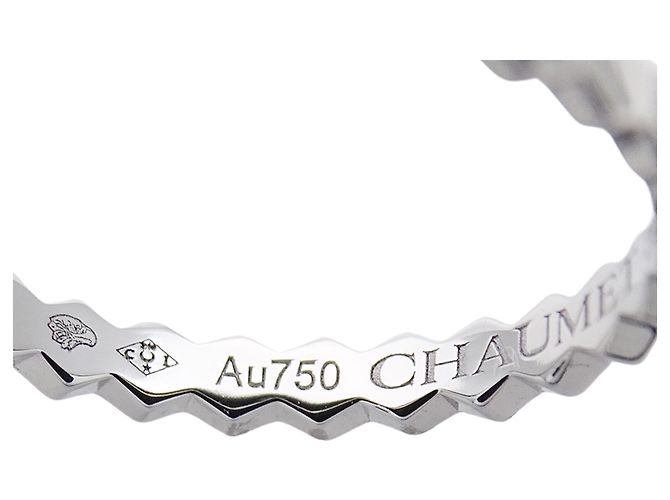 Anel Aliança Chaumet em Ouro Branco 18K - vista 5