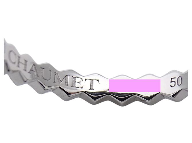 Anel Aliança Chaumet em Ouro Branco 18K - vista 6