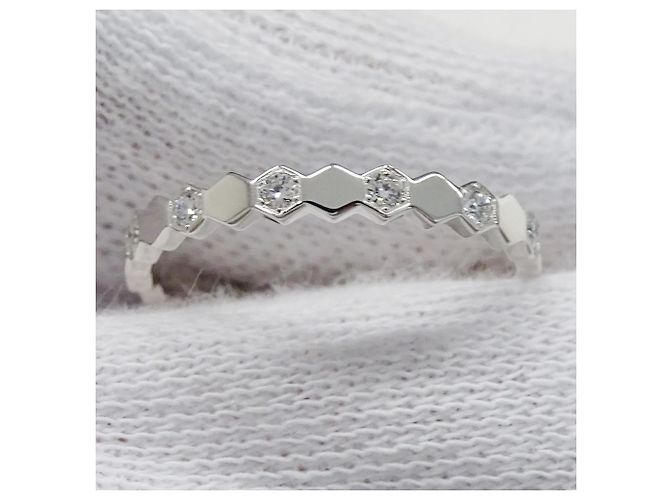 Anel Aliança Chaumet em Ouro Branco 18K - vista 7