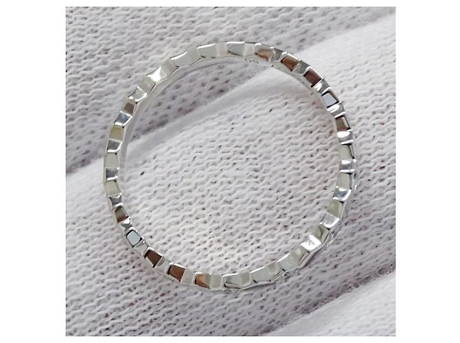 Anel Aliança Chaumet em Ouro Branco 18K - vista 8