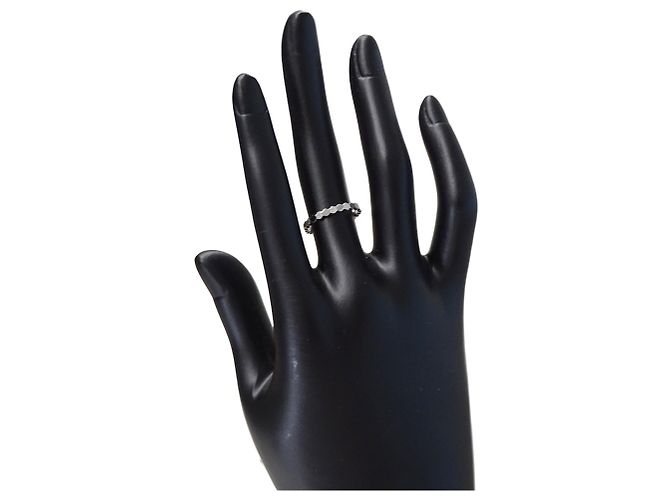 Anel Aliança Chaumet em Ouro Branco 18K - vista 9