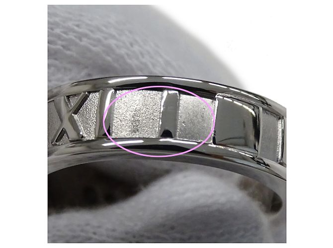 Autre Marque Anello Fascia Atlas da Donna Tiffany & Co. con 3 Diamanti - vista 11