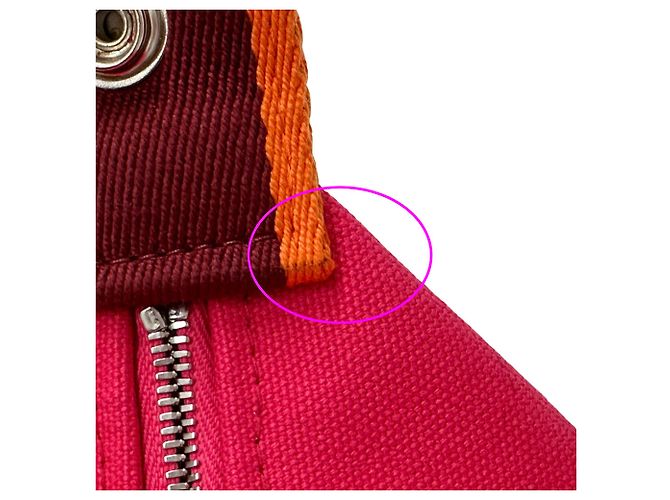 Hermès Hermes Pink Toile Officier Handtasche - Ansicht 9