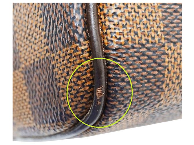 Borsa Mini Boston Louis Vuitton Damier Canvas Nolita Brown - vista 7
