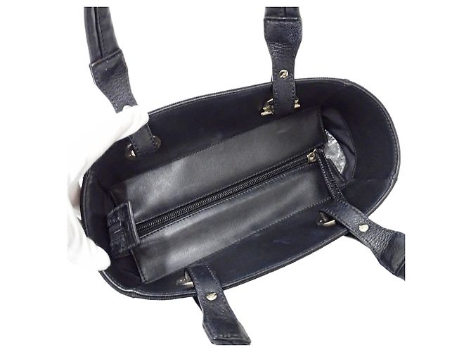 Bolso Tote Chanel de lona recubierta negra - vista 10