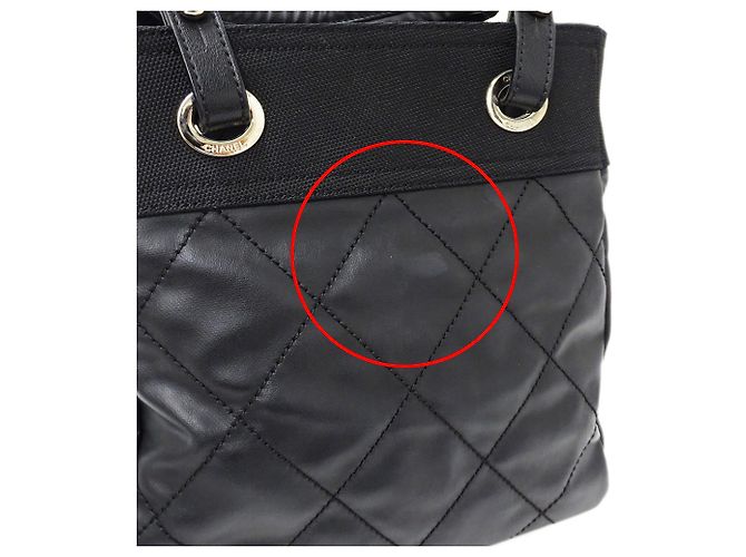 Bolso Tote Chanel de lona recubierta negra - vista 13
