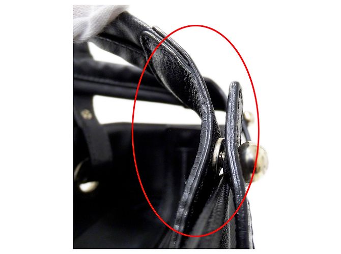Bolso Tote Chanel de lona recubierta negra - vista 14