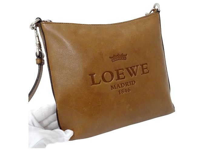 Bolso de hombro Loewe de piel marrón - vista 7