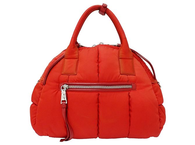 Borsa a mano Prada in nylon rosso - vista 2