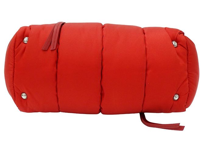 Borsa a mano Prada in nylon rosso - vista 3