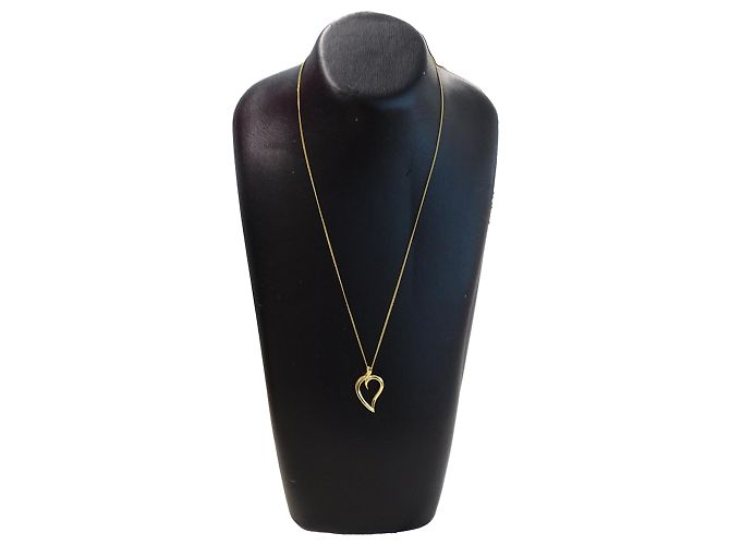 Autre Marque Tiffany & Co. Open Leaf Heart Halskette aus Gelbgold - Ansicht 10