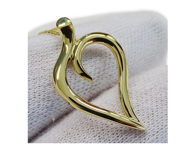 Autre Marque Tiffany & Co. Open Leaf Heart Halskette aus Gelbgold - Ansicht 7