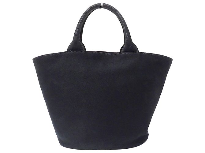 Tote Bolsa Prada em lona preta - vista 2
