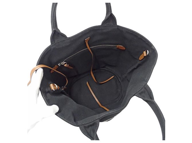 Tote Bolsa Prada em lona preta - vista 5
