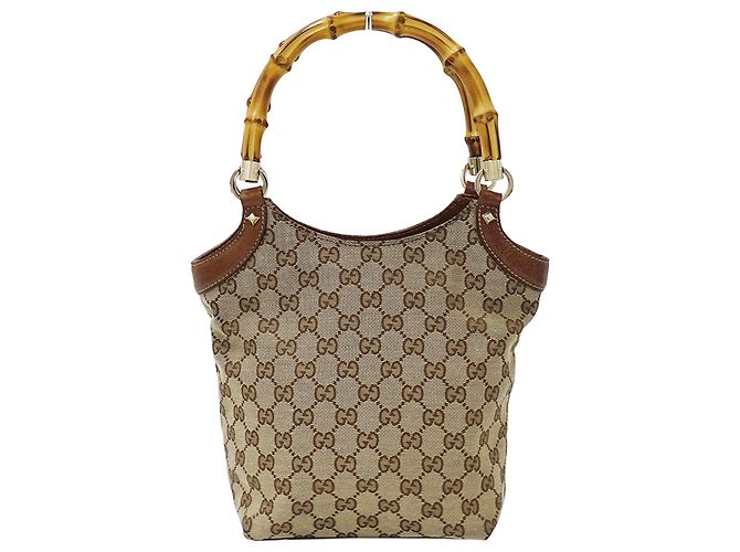 Borsa Gucci in tela GG Beige/Brown - vista 2