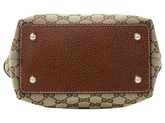 Borsa Gucci in tela GG Beige/Brown - vista 3