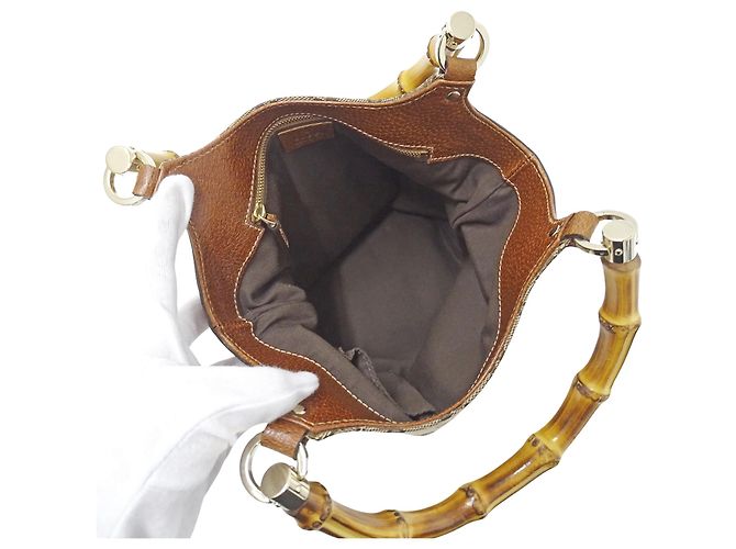 Borsa Gucci in tela GG Beige/Brown - vista 5