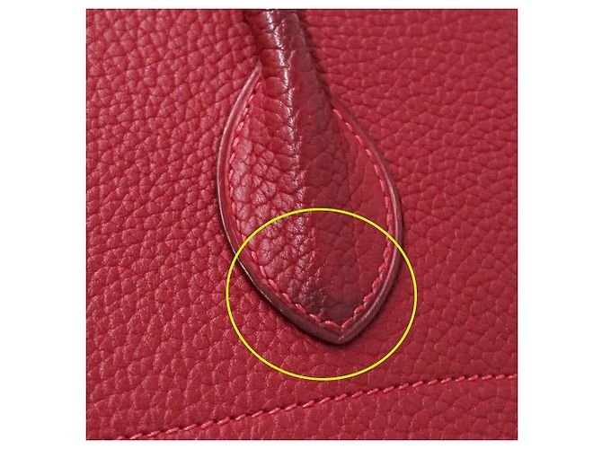 Hermès Borsa Hermes Bolide 35 in pelle Togo rossa - vista 11