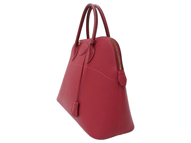 Hermès Borsa Hermes Bolide 35 in pelle Togo rossa - vista 4