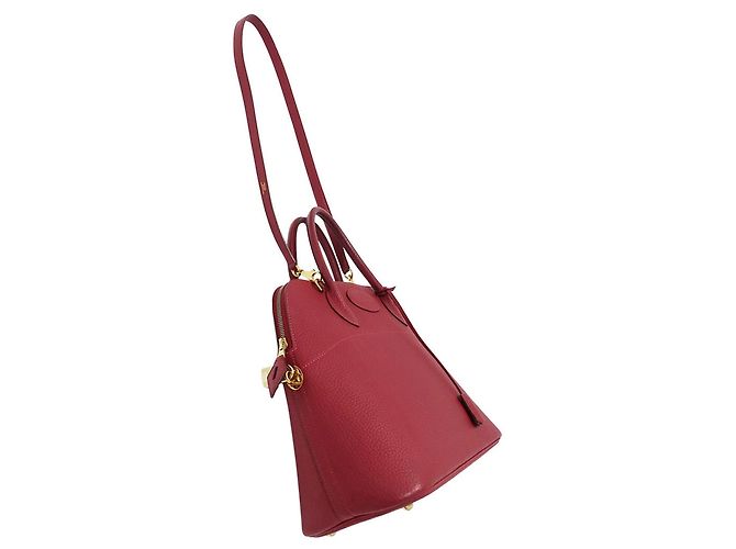 Hermès Borsa Hermes Bolide 35 in pelle Togo rossa - vista 5