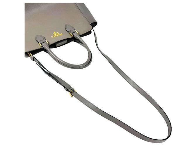 Borsa a mano Prada in pelle Greige - vista 11