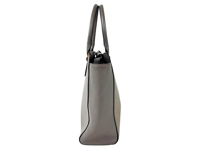 Borsa a mano Prada in pelle Greige - vista 2