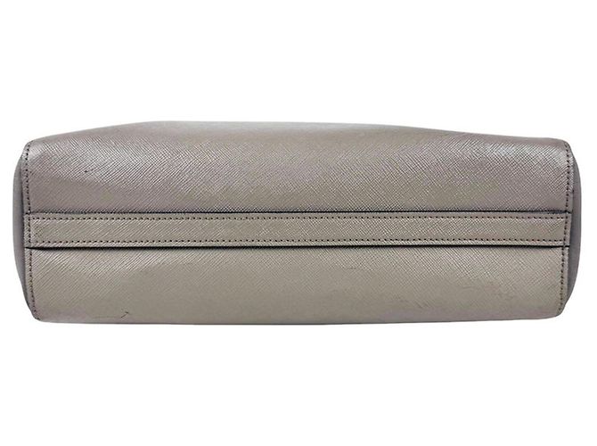Borsa a mano Prada in pelle Greige - vista 4