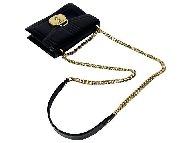 Prada Schultertasche aus schwarzem Leder - Ansicht 10