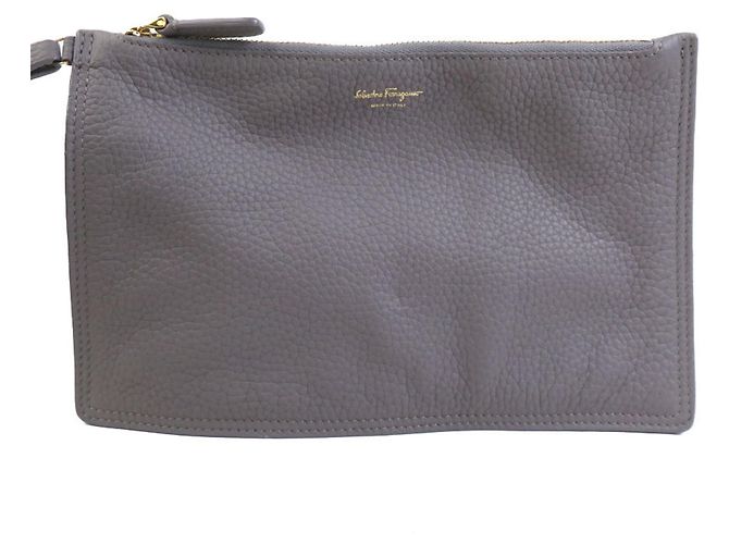 Gancini Borsa a tracolla in pelle grigia Salvatore Ferragamo - vista 11