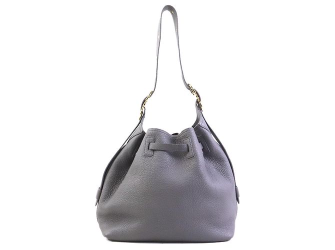 Gancini Borsa a tracolla in pelle grigia Salvatore Ferragamo - vista 3